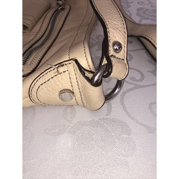 Tignanello Pebbled Leather Light Tan Organizer Crossbody Purse - Picture 3 of 9